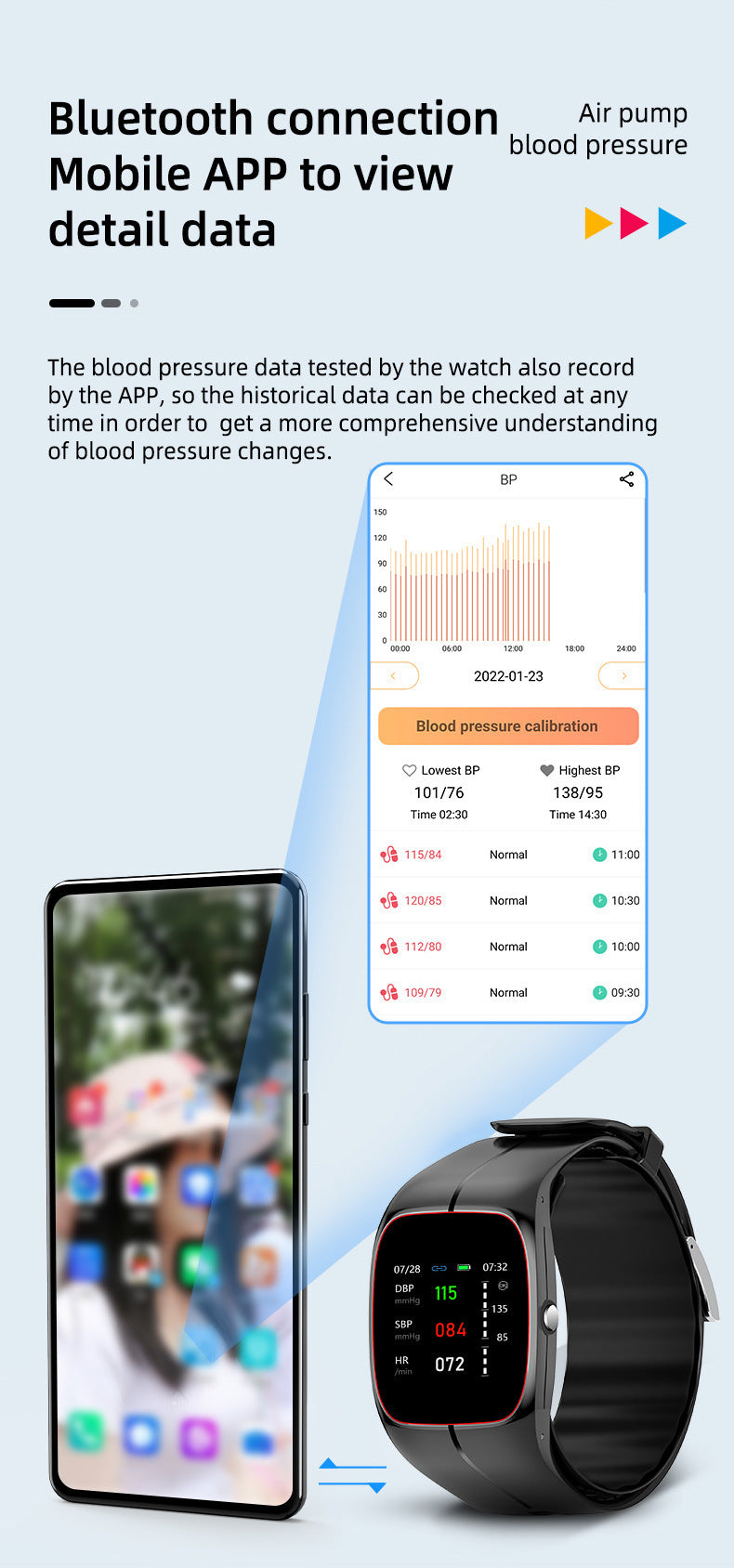 Smart Watch P20 Blood Oxygen  Blood Pressure Heart Rate Monitoring