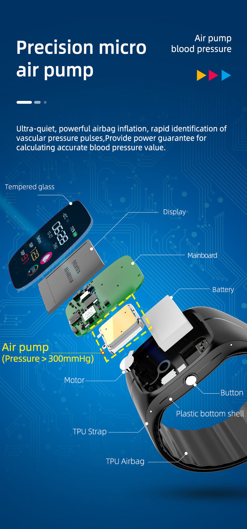 Smart Watch P20 Blood Oxygen  Blood Pressure Heart Rate Monitoring